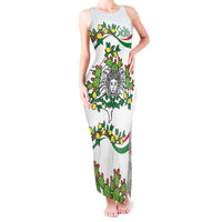 Sicilian Triskelion Tank Maxi Dress with Cactus and Lemons - Wonder Print Shop