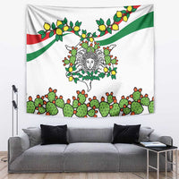 Sicilian Triskelion Tapestry with Cactus and Lemons - Wonder Print Shop