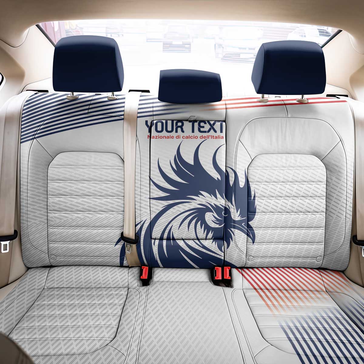 Custom France Football Back Car Seat Cover Les Bleus Rooster Sporty Style LT9 - Wonder Print Shop