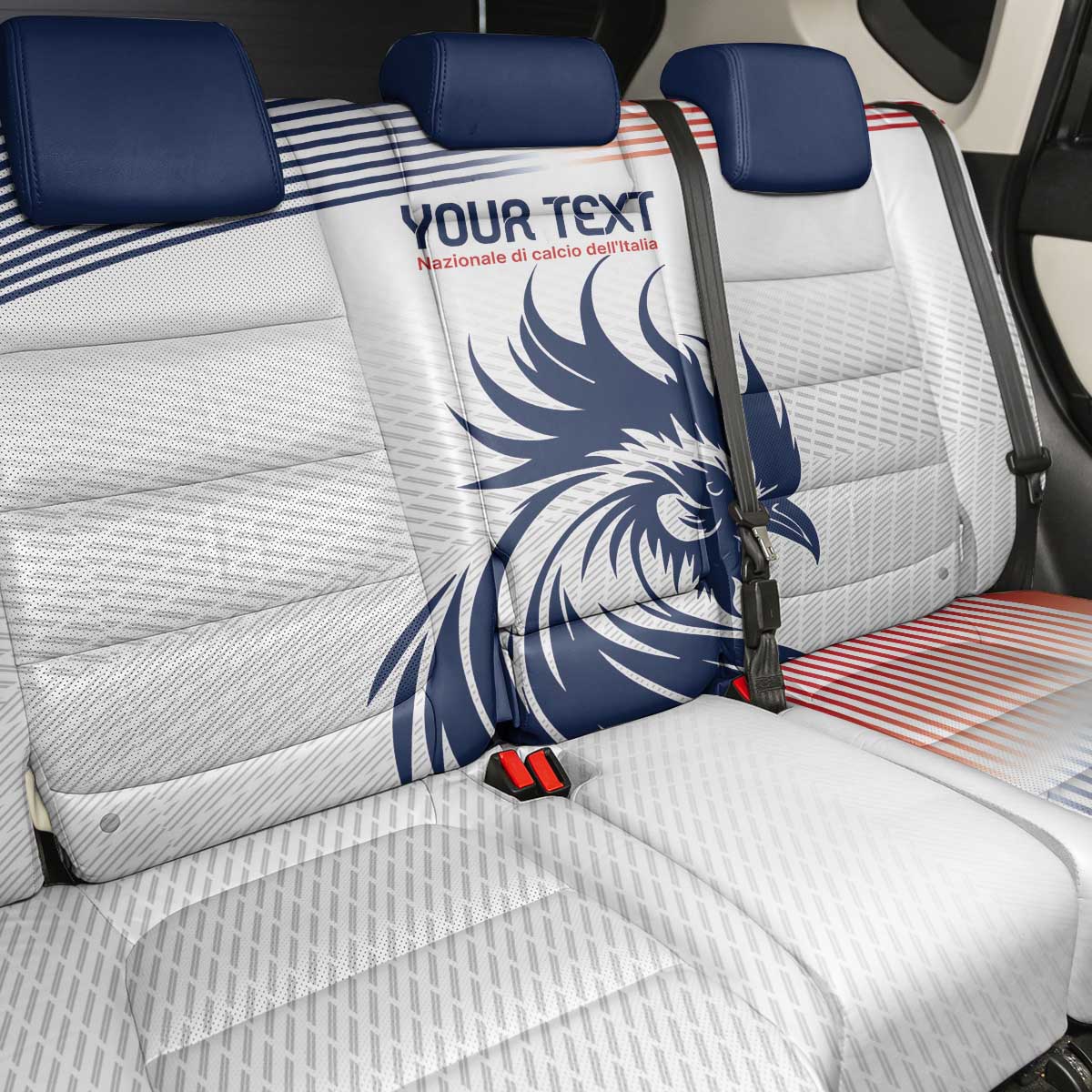 Custom France Football Back Car Seat Cover Les Bleus Rooster Sporty Style LT9 - Wonder Print Shop