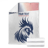 Custom France Football Blanket Les Bleus Rooster Sporty Style