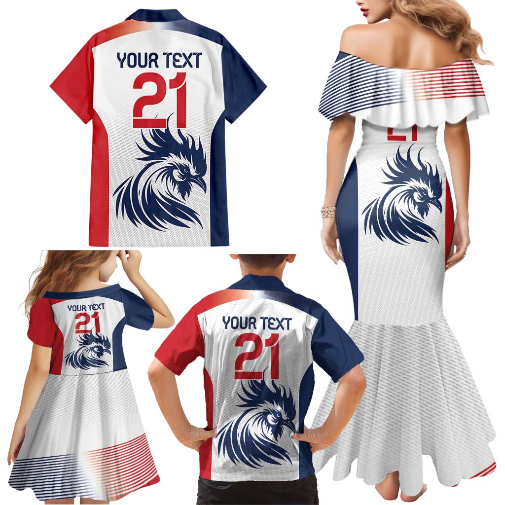 Custom France Football Family Matching Mermaid Dress and Hawaiian Shirt Les Bleus Rooster Sporty Style LT9 - Wonder Print Shop