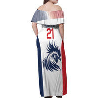 Custom France Football Family Matching Off Shoulder Maxi Dress and Hawaiian Shirt Les Bleus Rooster Sporty Style LT9 - Wonder Print Shop