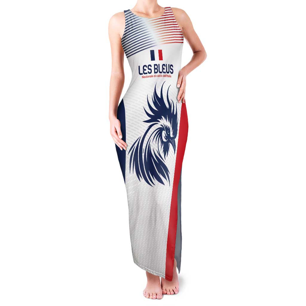 Custom France Football Family Matching Tank Maxi Dress and Hawaiian Shirt Les Bleus Rooster Sporty Style - Wonder Print Shop