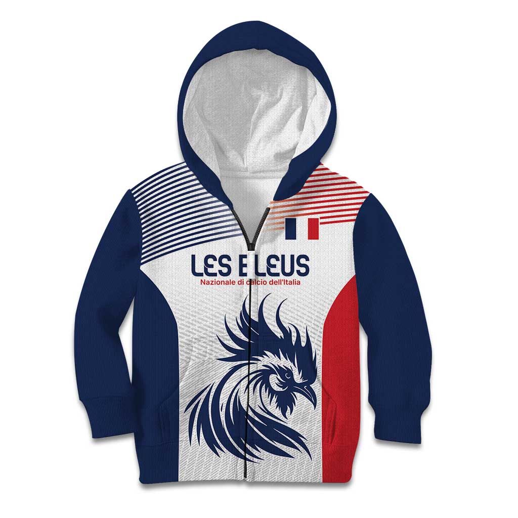 Custom France Football Kid Hoodie Les Bleus Rooster Sporty Style - Wonder Print Shop