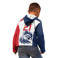 Custom France Football Kid Hoodie Les Bleus Rooster Sporty Style - Wonder Print Shop