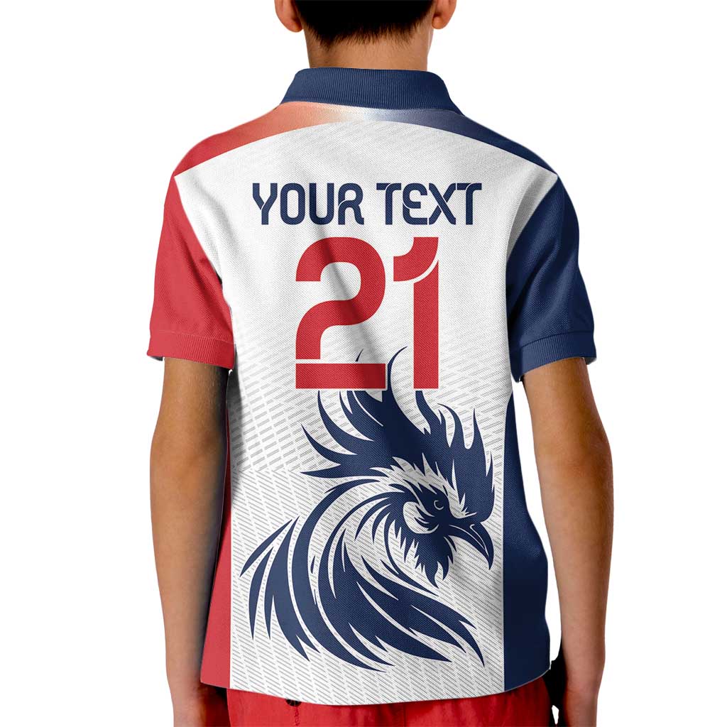 Custom France Football Kid Polo Shirt Les Bleus Rooster Sporty Style - Wonder Print Shop