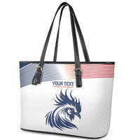 Custom France Football Leather Tote Bag Les Bleus Rooster Sporty Style - Wonder Print Shop