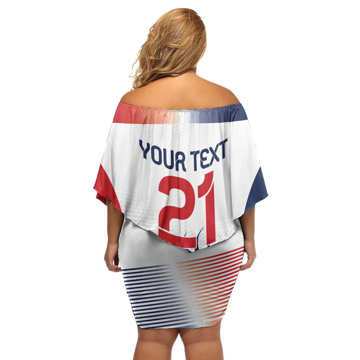 Custom France Football Off Shoulder Short Dress Les Bleus Rooster Sporty Style - Wonder Print Shop