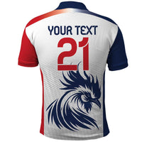 Custom France Football Polo Shirt Les Bleus Rooster Sporty Style - Wonder Print Shop