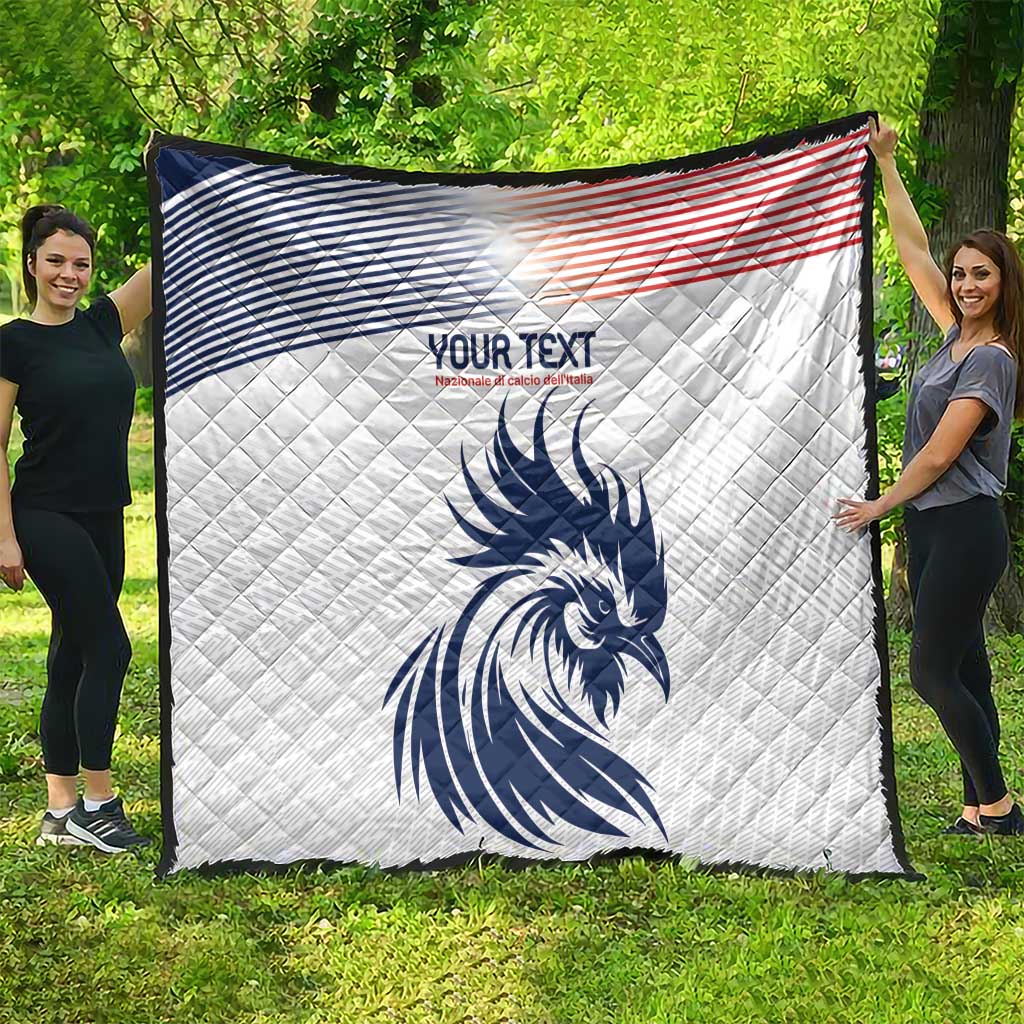 Custom France Football Quilt Les Bleus Rooster Sporty Style - Wonder Print Shop