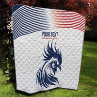 Custom France Football Quilt Les Bleus Rooster Sporty Style - Wonder Print Shop