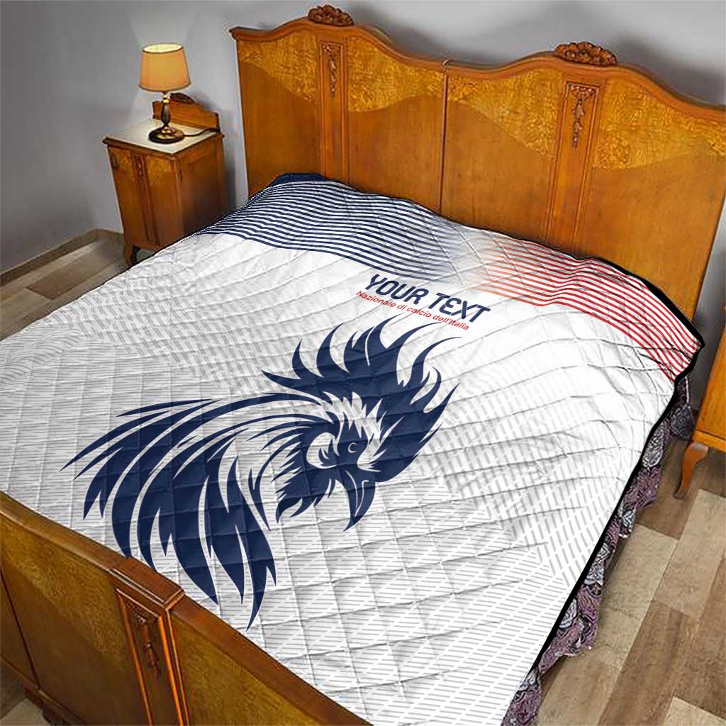 Custom France Football Quilt Les Bleus Rooster Sporty Style - Wonder Print Shop