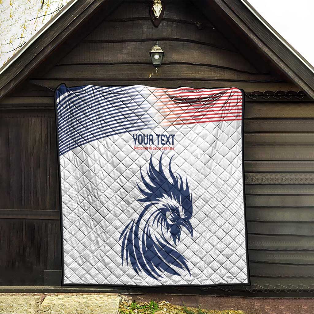 Custom France Football Quilt Les Bleus Rooster Sporty Style - Wonder Print Shop