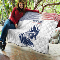 Custom France Football Quilt Les Bleus Rooster Sporty Style - Wonder Print Shop