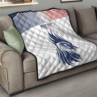 Custom France Football Quilt Les Bleus Rooster Sporty Style - Wonder Print Shop