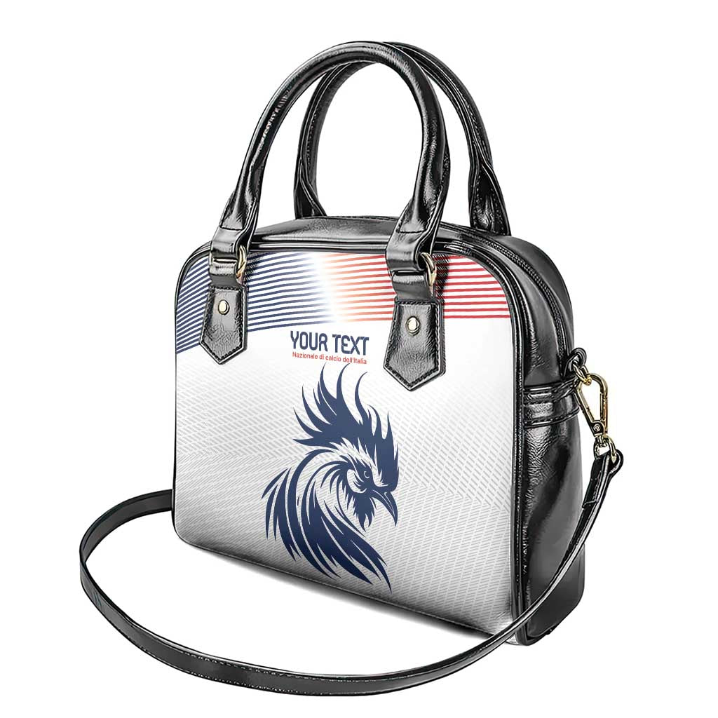 Custom France Football Shoulder Handbag Les Bleus Rooster Sporty Style