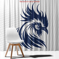 Custom France Football Window Curtain Les Bleus Rooster Sporty Style - Wonder Print Shop