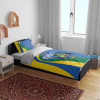 Personalized Gabon Independence Day 1960 Bedding Set Gabonaise Coat of Arms - Wonder Print Shop