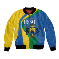 Personalized Gabon Independence Day 1960 Bomber Jacket Gabonaise Coat of Arms - Wonder Print Shop