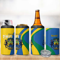 Personalized Gabon Independence Day 1960 4 in 1 Can Cooler Tumbler Gabonaise Coat of Arms - Wonder Print Shop