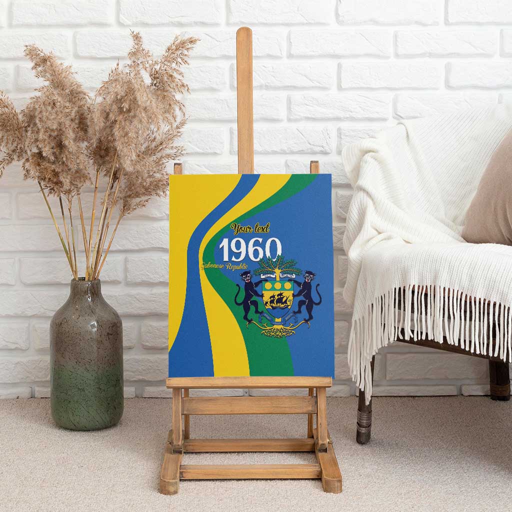 Personalized Gabon Independence Day 1960 Canvas Wall Art Gabonaise Coat of Arms - Wonder Print Shop