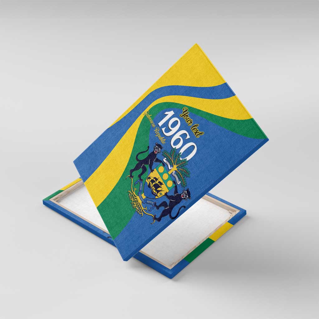 Personalized Gabon Independence Day 1960 Canvas Wall Art Gabonaise Coat of Arms - Wonder Print Shop