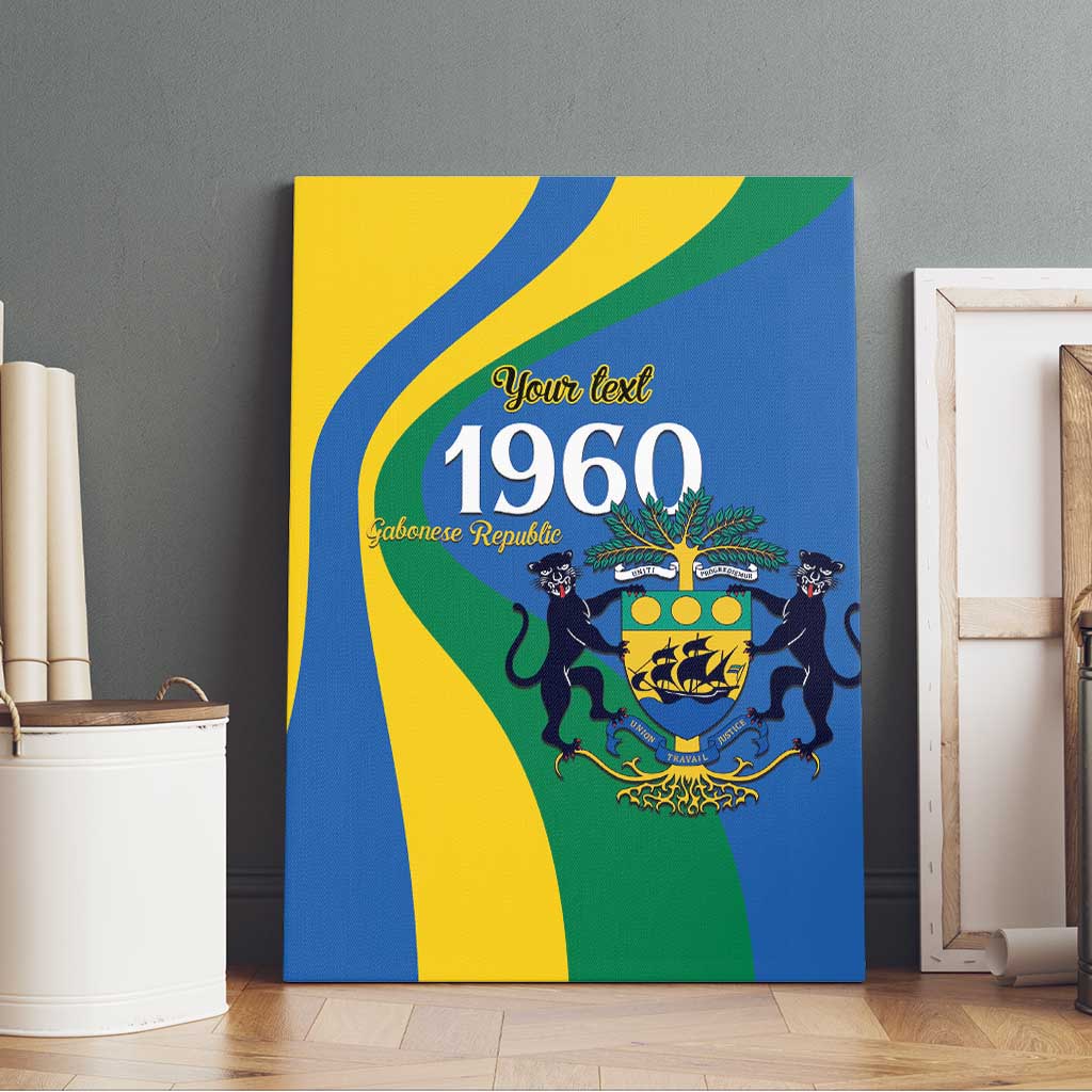 Personalized Gabon Independence Day 1960 Canvas Wall Art Gabonaise Coat of Arms - Wonder Print Shop