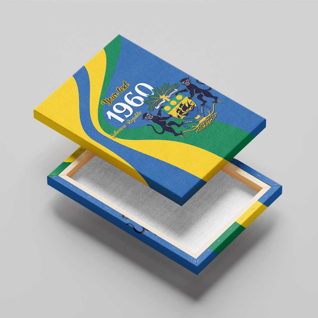 Personalized Gabon Independence Day 1960 Canvas Wall Art Gabonaise Coat of Arms - Wonder Print Shop