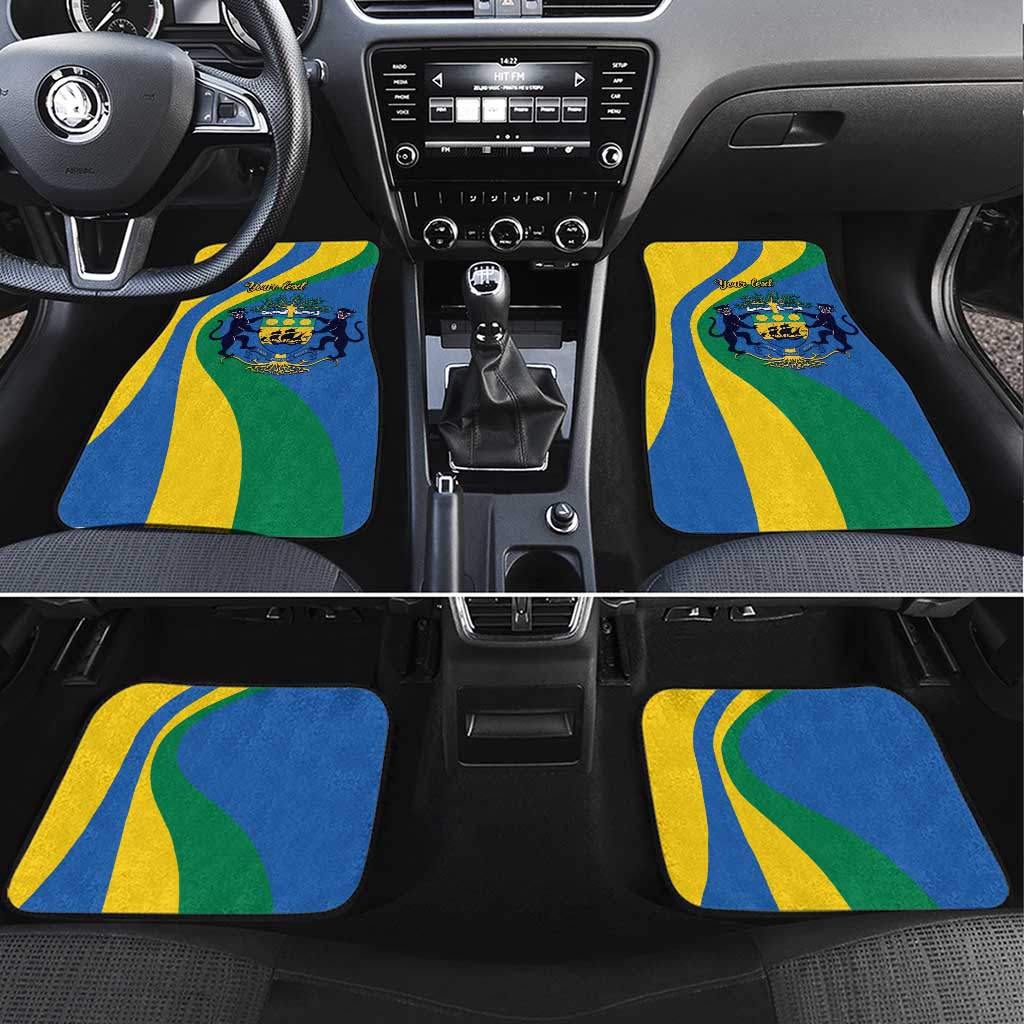 Personalized Gabon Independence Day 1960 Car Mats Gabonaise Coat of Arms - Wonder Print Shop