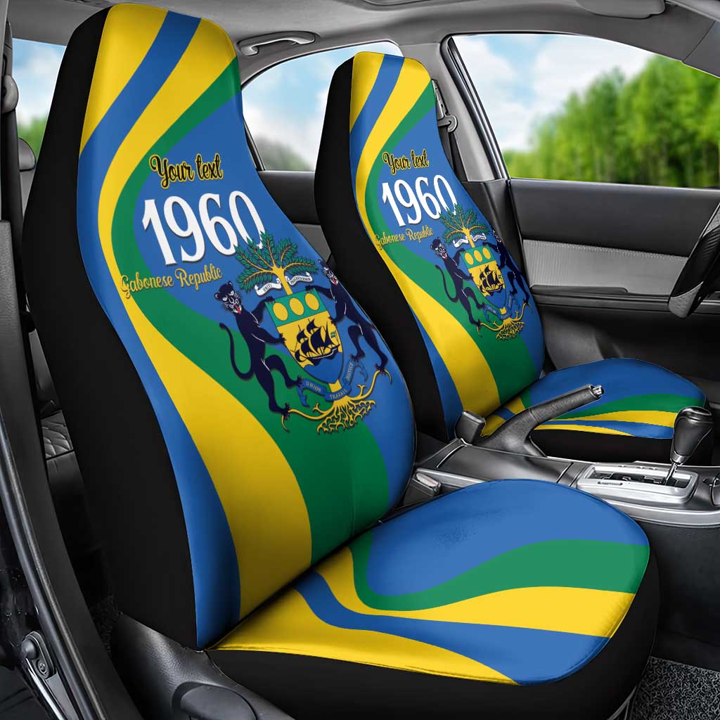 Personalized Gabon Independence Day 1960 Car Seat Cover Gabonaise Coat of Arms - Wonder Print Shop