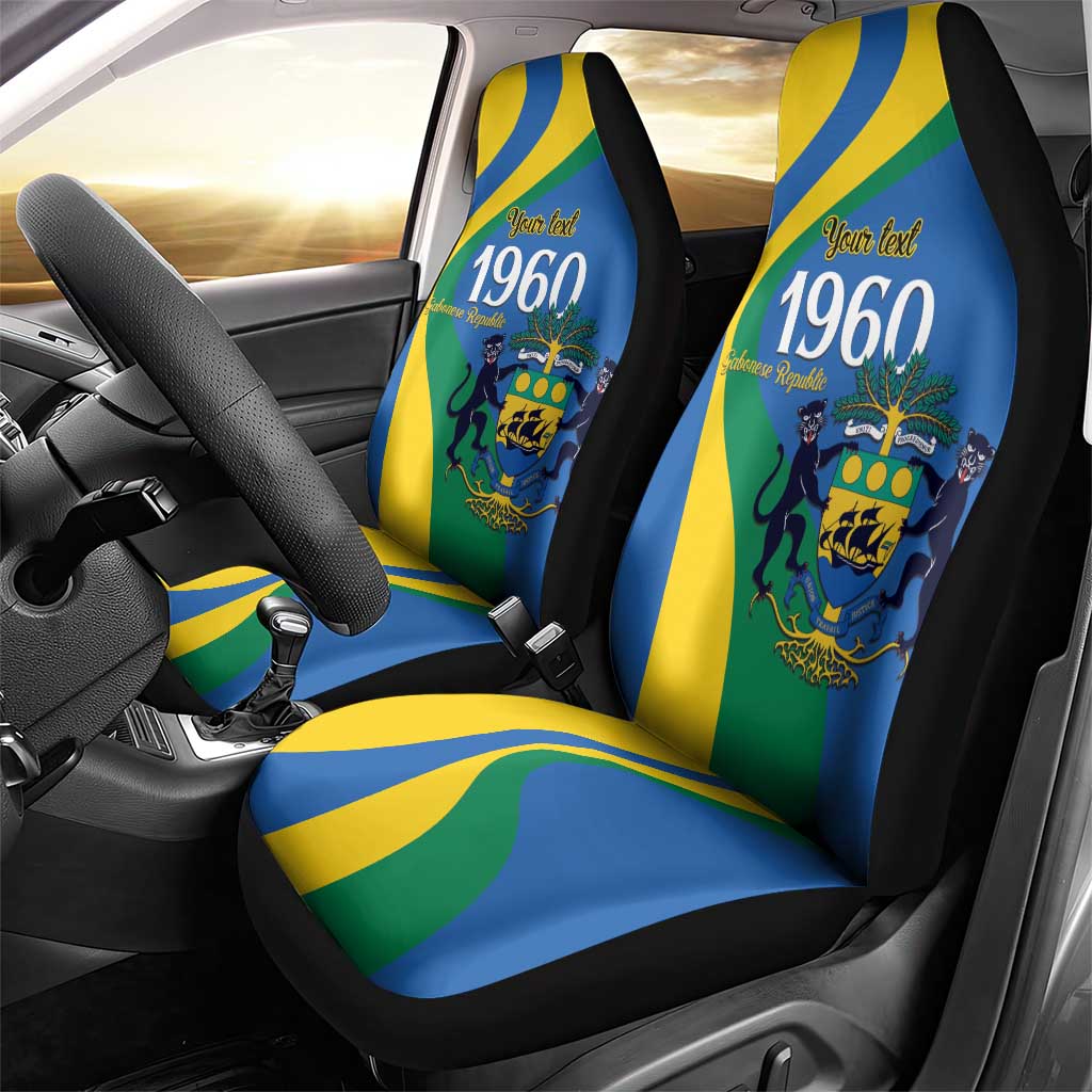 Personalized Gabon Independence Day 1960 Car Seat Cover Gabonaise Coat of Arms - Wonder Print Shop