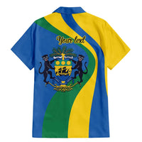 Personalized Gabon Independence Day 1960 Family Matching Mermaid Dress and Hawaiian Shirt Gabonaise Coat of Arms - Wonder Print Shop