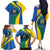 Personalized Gabon Independence Day 1960 Family Matching Off The Shoulder Long Sleeve Dress and Hawaiian Shirt Gabonaise Coat of Arms - Wonder Print Shop