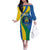 Personalized Gabon Independence Day 1960 Family Matching Off The Shoulder Long Sleeve Dress and Hawaiian Shirt Gabonaise Coat of Arms - Wonder Print Shop