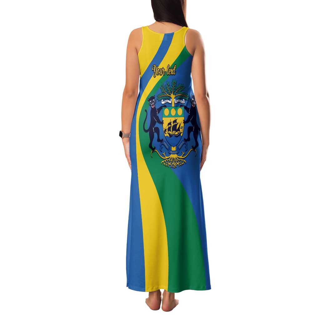 Personalized Gabon Independence Day 1960 Family Matching Tank Maxi Dress and Hawaiian Shirt Gabonaise Coat of Arms - Wonder Print Shop