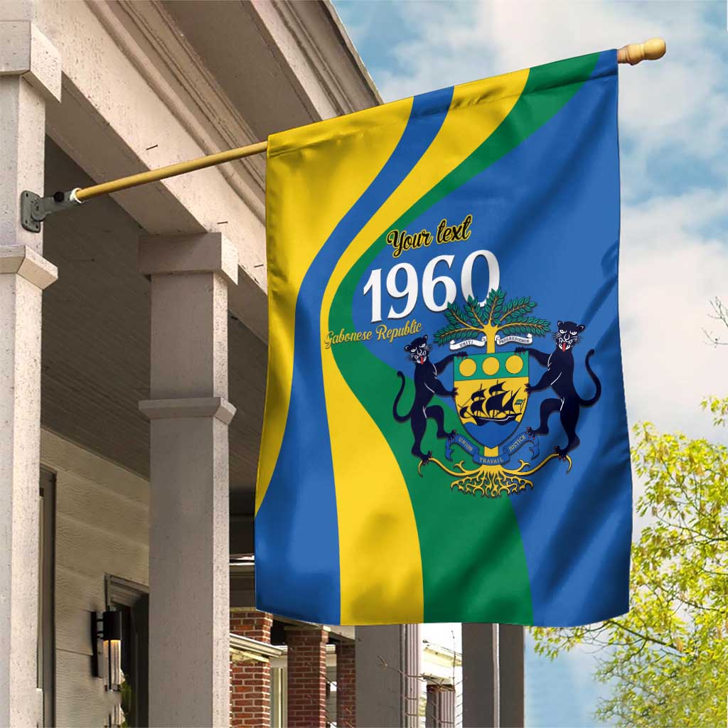 Personalized Gabon Independence Day 1960 Garden Flag Gabonaise Coat of Arms - Wonder Print Shop