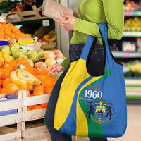 Personalized Gabon Independence Day 1960 Grocery Bag Gabonaise Coat of Arms - Wonder Print Shop