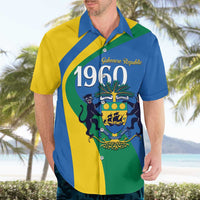 Personalized Gabon Independence Day 1960 Hawaiian Shirt Gabonaise Coat of Arms - Wonder Print Shop