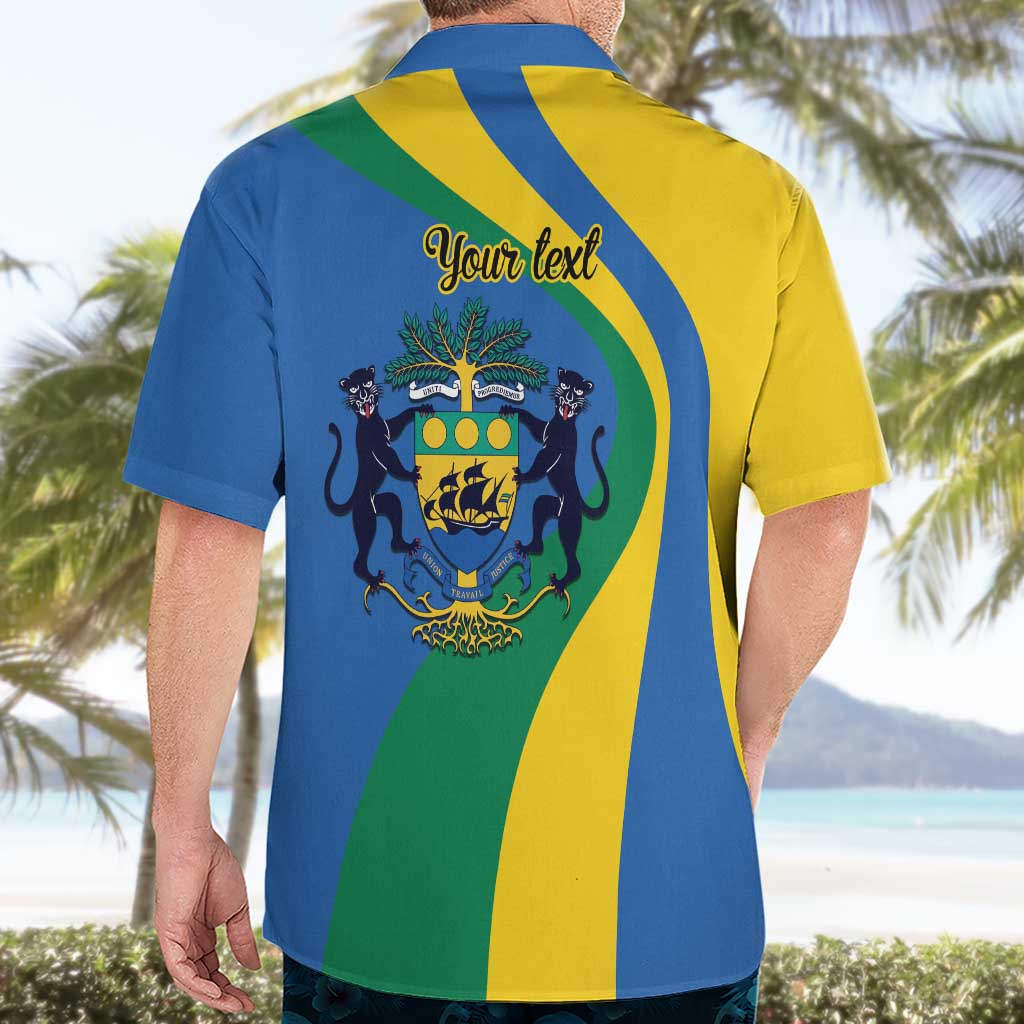 Personalized Gabon Independence Day 1960 Hawaiian Shirt Gabonaise Coat of Arms - Wonder Print Shop