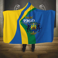 Personalized Gabon Independence Day 1960 Hooded Blanket Gabonaise Coat of Arms - Wonder Print Shop