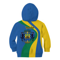 Personalized Gabon Independence Day 1960 Kid Hoodie Gabonaise Coat of Arms - Wonder Print Shop