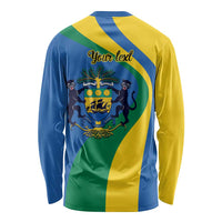 Personalized Gabon Independence Day 1960 Long Sleeve Shirt Gabonaise Coat of Arms - Wonder Print Shop