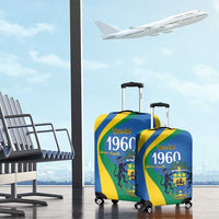 Personalized Gabon Independence Day 1960 Luggage Cover Gabonaise Coat of Arms - Wonder Print Shop