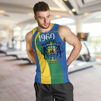 Personalized Gabon Independence Day 1960 Men Tank Top Gabonaise Coat of Arms - Wonder Print Shop