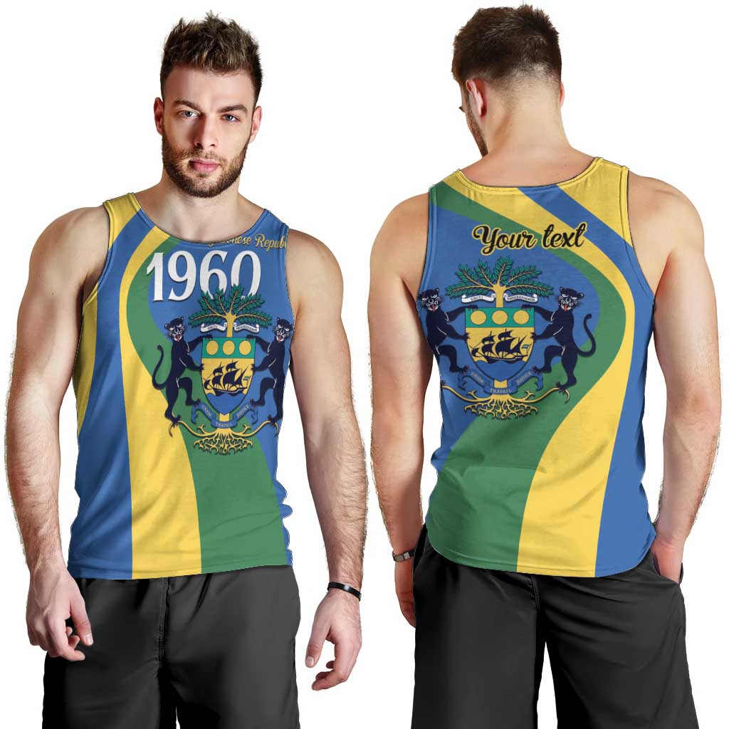 Personalized Gabon Independence Day 1960 Men Tank Top Gabonaise Coat of Arms - Wonder Print Shop