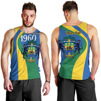 Personalized Gabon Independence Day 1960 Men Tank Top Gabonaise Coat of Arms - Wonder Print Shop