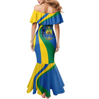 Personalized Gabon Independence Day 1960 Mermaid Dress Gabonaise Coat of Arms - Wonder Print Shop