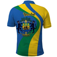 Personalized Gabon Independence Day 1960 Polo Shirt Gabonaise Coat of Arms - Wonder Print Shop