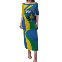 Personalized Gabon Independence Day 1960 Puletasi Gabonaise Coat of Arms - Wonder Print Shop